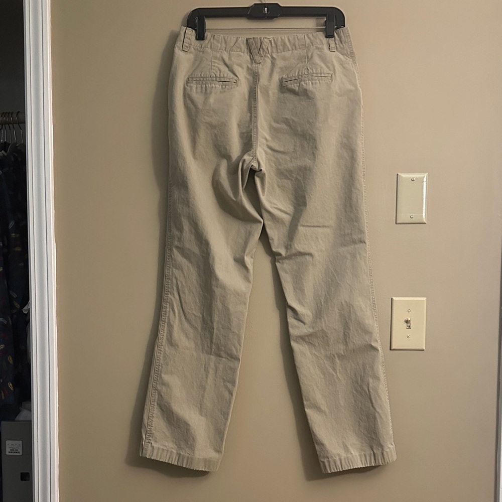 Beige Casual Cotton Pants - Picture 2 of 2